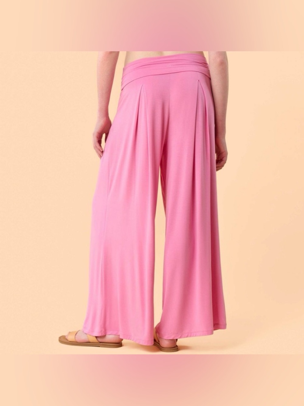 Blogilates Women's Homebody Foldover Wide Leg Pants